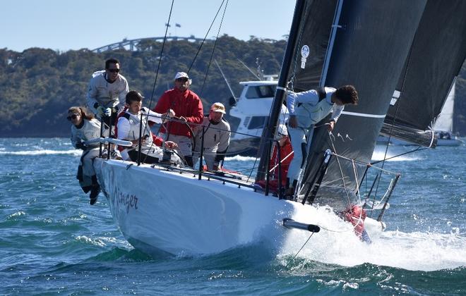 Act 4 and season winner ginger with Leslie Green on the helm – MC38 Winter Series ©  David Staley / MHYC